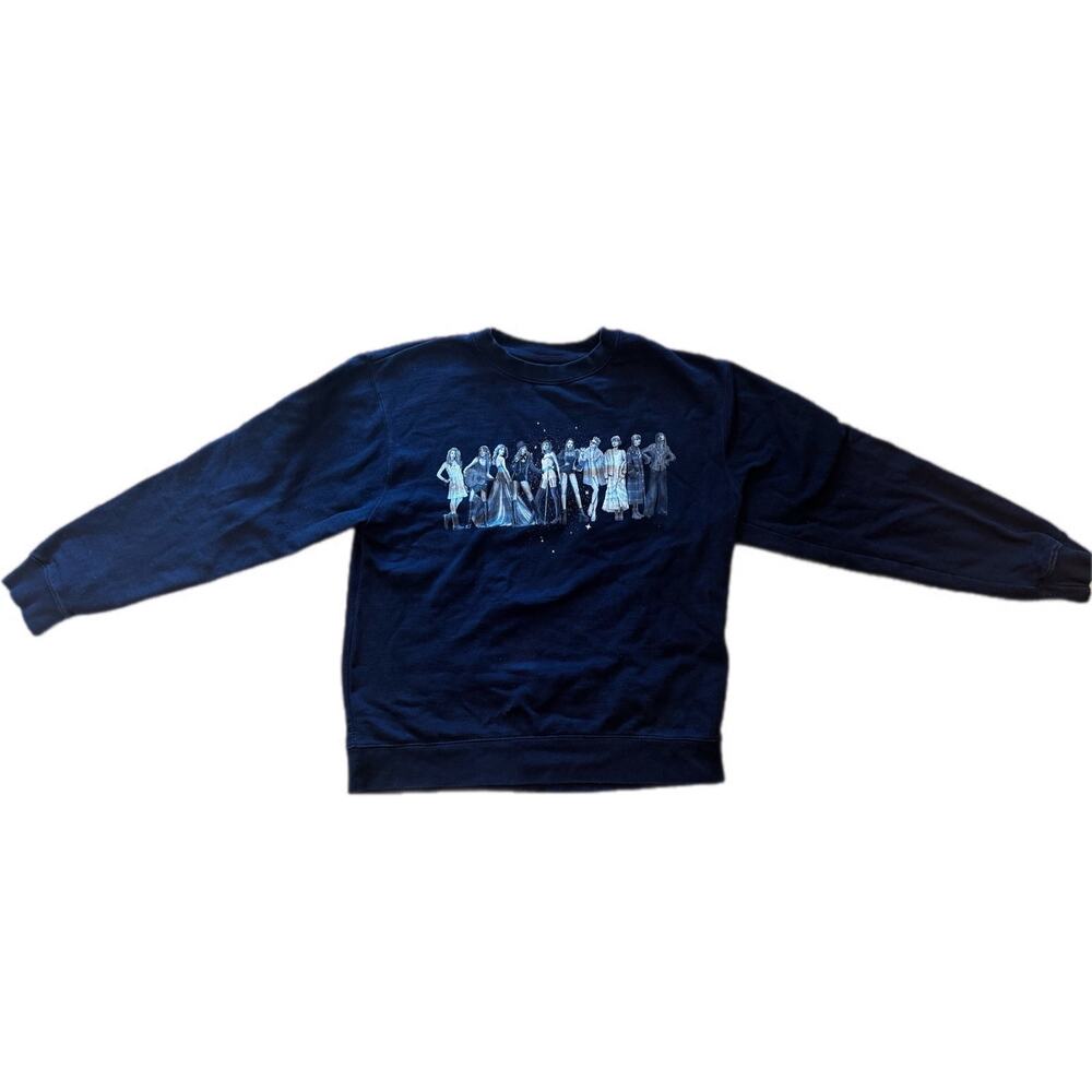 Navy Blue Taylor Swift official merch Midnights Eras crewneck sweatshirt Medium